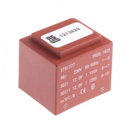 RS PRO, sekundární napětí: 2 x 12 V ac 16 VA