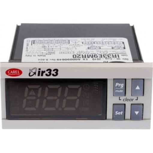 PID regulátor teploty, řada: IR33, -100 → +800 °C (termočlánek typu J/K), -199 → +800 °C (PT100), -199
