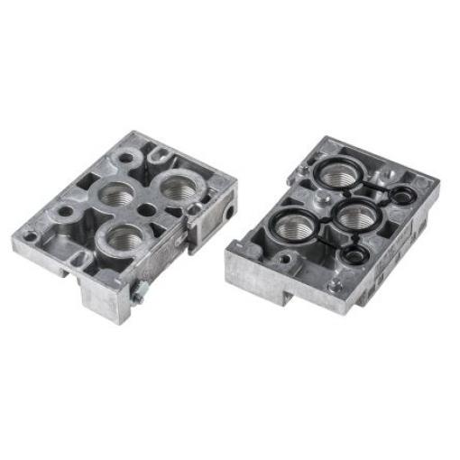 Koncová základna rozdělovače, řada: NEV G, pro použití s: Elektromagnetické/pneumatické ventily, materiál tělesa: Hliník