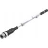 Pneumatický polohový detektor, řada: SMT-8, Kabel s konektorem M12, 3pinový IP65, IP69K, IP68 24 V dc Festo Indikátor