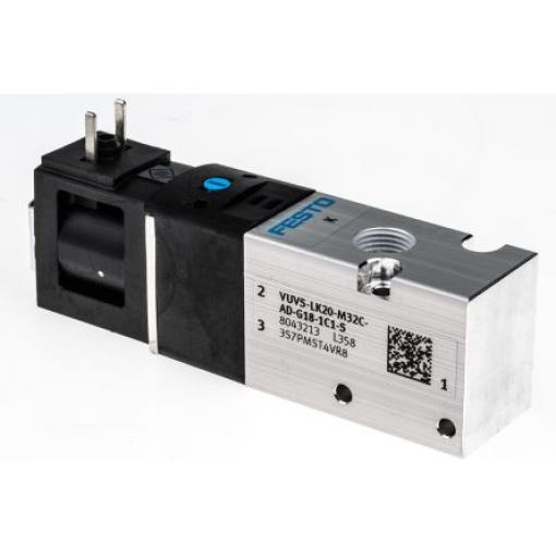 Elektromagnetický ventil 3/2, řada: VUVS G Solenoid, max. průtok: 550 L/min Festo 24 V dc