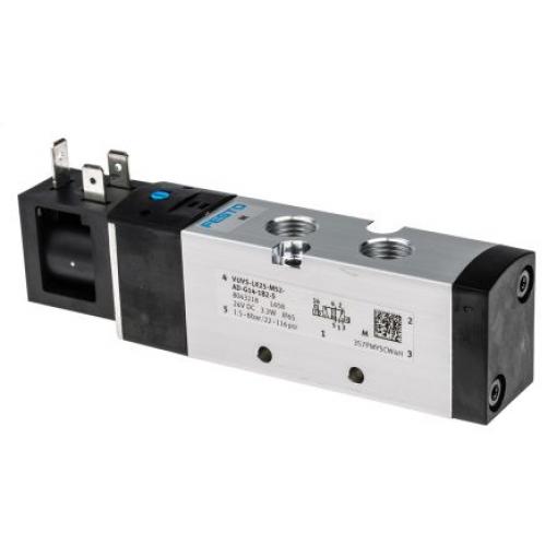 Elektromagnetický ventil 5/2, řada: VUVS G Elektromagnetický/pružina, max. průtok: 1000 L/min Festo 24 V dc