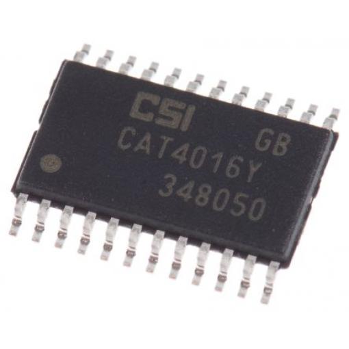 IO ovladačů LED, řada: CA AEC-Q100 3/5.5 V dc 1.6 A PWM 5.5 V 24 TSSOP onsemi
