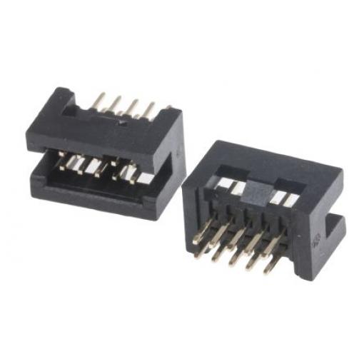 RS PRO Konektor PCB, Vodič-deska, počet kontaktů: 10, počet řad: 2, rozteč: 1.27 mm, orientace těla: Rovný, Průchozí