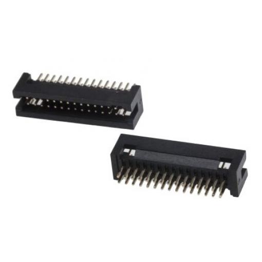 RS PRO Konektor PCB, Vodič-deska, počet kontaktů: 30, počet řad: 2, rozteč: 1.27 mm, orientace těla: Rovný, Průchozí