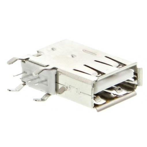 Wurth Elektronik Konektor USB, řada: WR-COM Vnitřní, počet portů: 1portový, orientace těla: Pravý úhel USB typu A, 30 V,