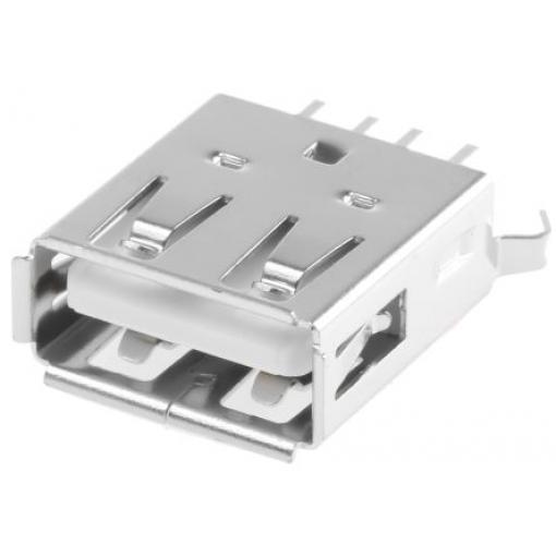 Wurth Elektronik Konektor USB, řada: WR-COM Vnitřní, počet portů: 1portový, orientace těla: Rovný USB typu A, 30 V,