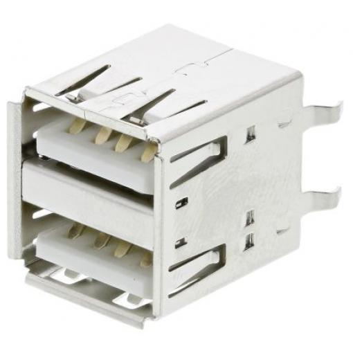 Wurth Elektronik Konektor USB, řada: WR-COM Vnitřní, počet portů: 1portový, orientace těla: Rovný USB typu A, 30 V,