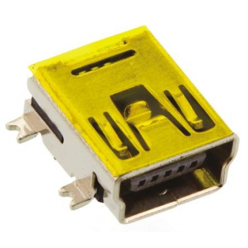 Wurth Elektronik Konektor USB, řada: WR-COM Vnitřní, počet portů: 1portový, orientace těla: Pravý úhel USB typ B, 30 V,