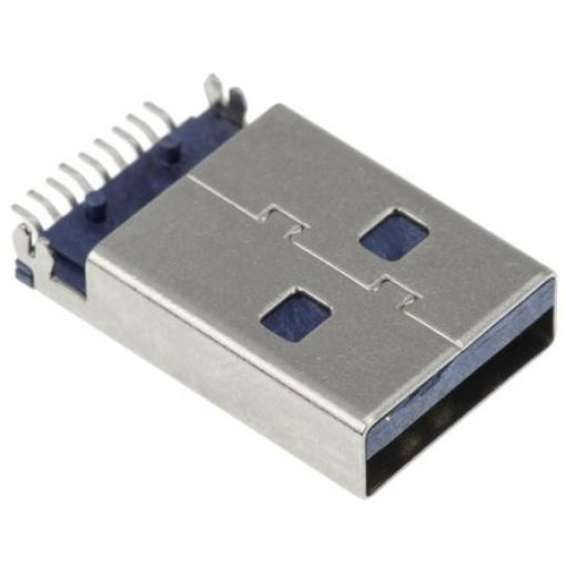 Wurth Elektronik Konektor USB, řada: WR-COM Vnější, počet portů: 1portový, orientace těla: Pravý úhel USB typu A, 30 V,
