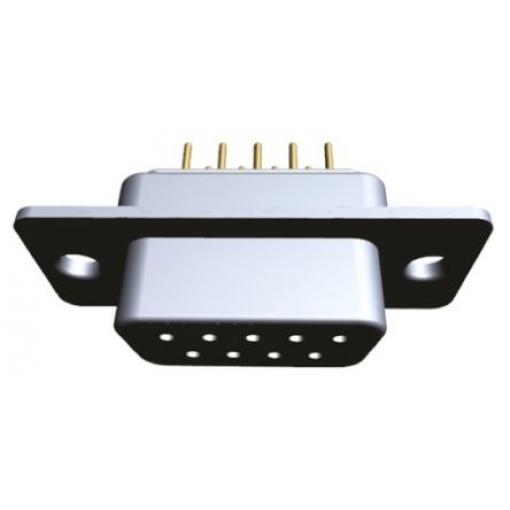 Wurth Elektronik Konektor D-Sub, řada: 618, počet kontaktů: 9, orientace těla: Rovný, Průchozí otvor Vnitřní, 125.0 V,