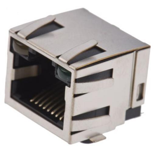 Wurth Elektronik Konektor RJ45, řada: 634008 Vnitřní Cat5, počet cest: 8, Horizontální, Povrchová montáž STP, počet