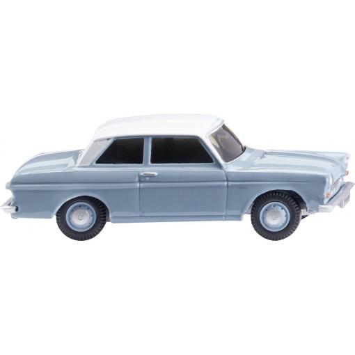 Wiking 020204 H0 model osobního automobilu Ford Taunus 12M - pastelná modrá s bílou střechou