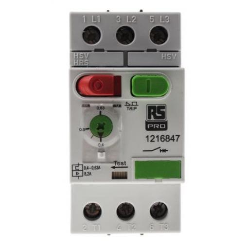 Jistič ochrany motoru, rozsah: MS32 0.4A, 0.63 A 690V 60 °C -25 °C RS PRO