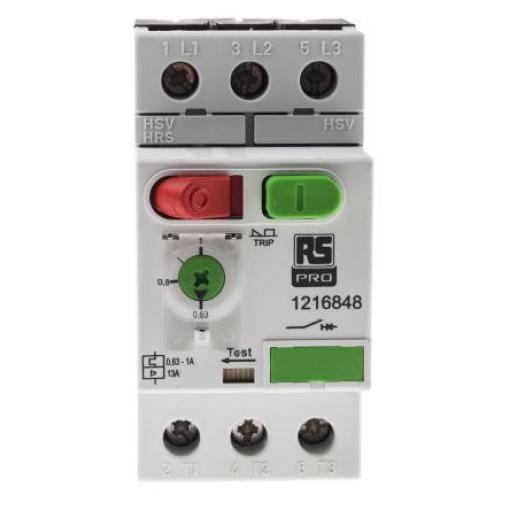 Jistič ochrany motoru, rozsah: MS32 0.63A, 1 A 690V 60 °C -25 °C RS PRO