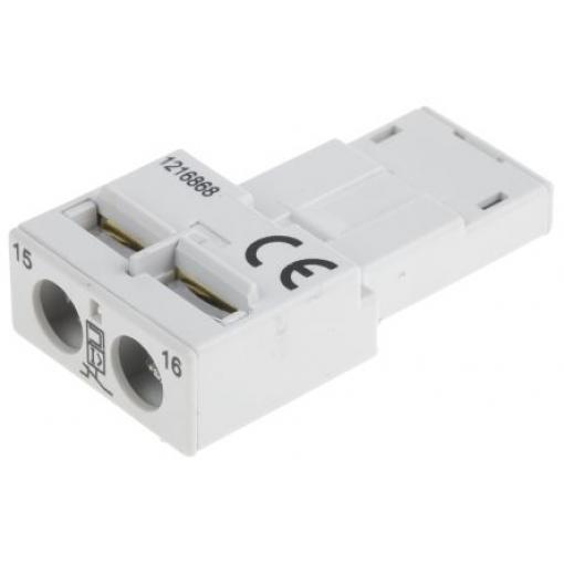 RS PRO Blok pomocných kontaktů 1 NC 1 Lišta, rozsah: HRS s Šroub 1.5 A 240V