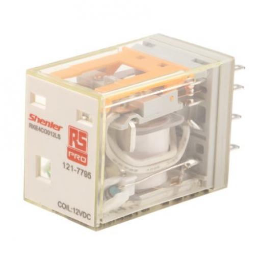 RS PRO Výkonové relé 4PDT 5 A 12 V dc RKE