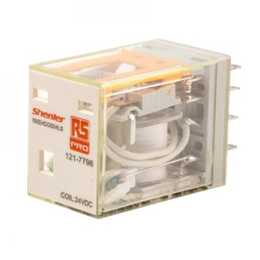RS PRO Výkonové relé 4PDT 5 A 24 V dc RKE