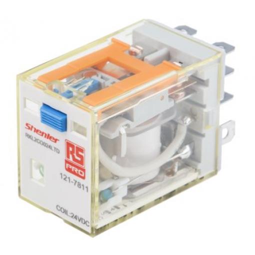 RS PRO Výkonové relé DPDT 10 A 24 V dc RKL