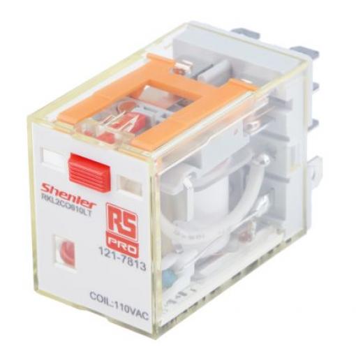 RS PRO Výkonové relé DPDT 10 A 110 V ac RKL