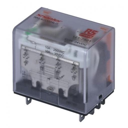 RS PRO Výkonové relé 4PDT 10 A 24 V dc RKL