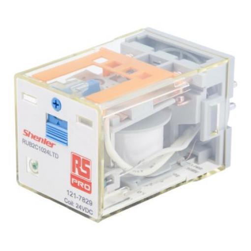 RS PRO Výkonové relé DPDT 10 A 24 V dc RUB