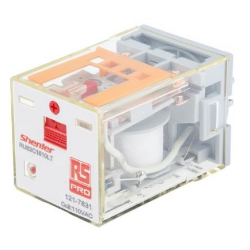 RS PRO Výkonové relé DPDT 10 A 110 V ac RUB