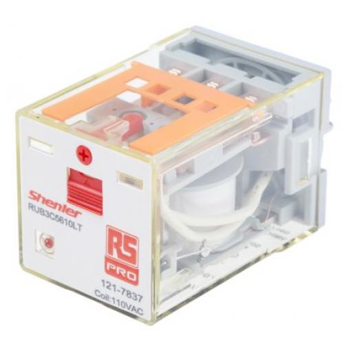 RS PRO Výkonové relé 3PDT 10 A 110 V ac RUB