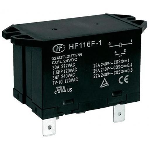 Hongfa Europe GMBH Výkonové relé DPST Montáž na přírubu 25 A 24 V dc HF116F-1