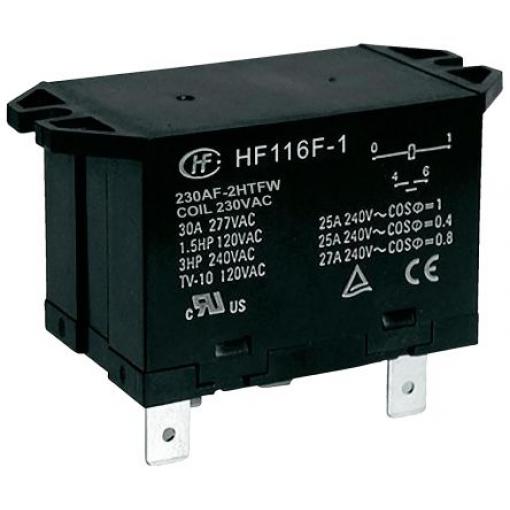 Hongfa Europe GMBH Výkonové relé DPST Montáž na přírubu 25 A 230 V ac HF116F-1