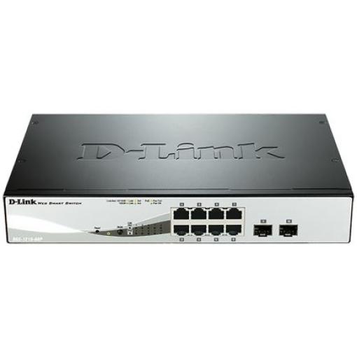 Ethernetový přepínač, model: 10-Port Gigabit Smart Managed PoE Switch 10portový D-Link Inteligentní Napájení přes síť