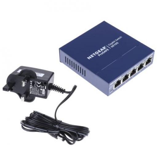 Ethernetový přepínač, model: ProSAFE GS105 5portový 1000Mbps Netgear Neřízený