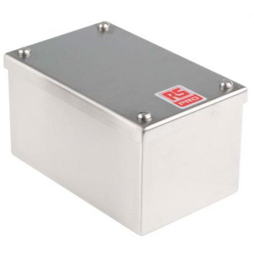 Nerezová ocel 304 Matný Přizpůsobitelné pouzdro 100mm x 85 mm RS PRO 160 mm