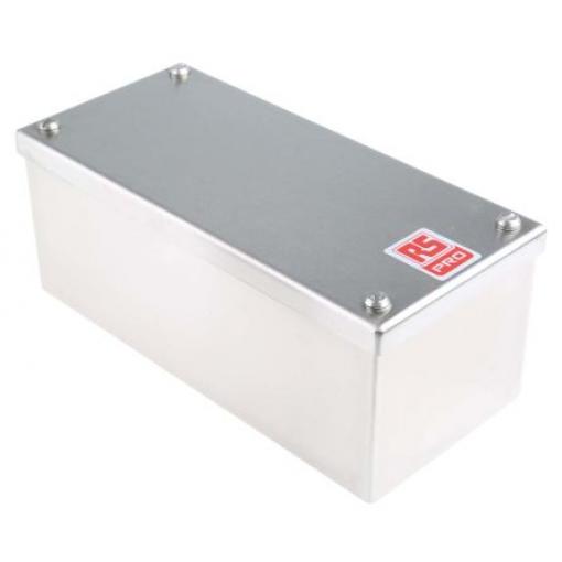 Nerezová ocel 304 Matný Přizpůsobitelné pouzdro 100mm x 85 mm RS PRO 220 mm