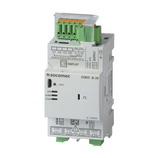 Socomec Digitální panelový multifunkční měřič, řada: DIRIS B-30 LCD pro Napětí, Účiník, Proud, Výkon, Frekvence