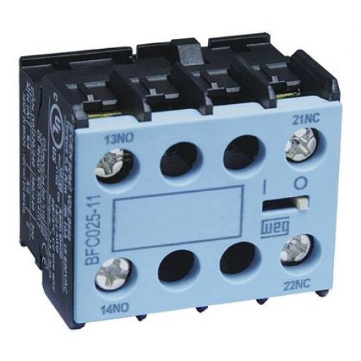 WEG Blok pomocných kontaktů 2 NC 2 Přední montáž, rozsah: BFC025 s Šroub 10 A 690V ac