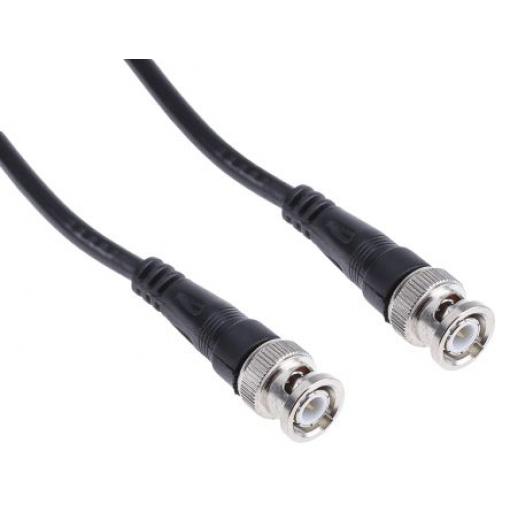 Koaxiální kabel, řada: BNC RG58, Černá Polyvinylchlorid, vnější průměr: 4.95 mm OD 2 m 50 Ω RS PRO S koncovkou