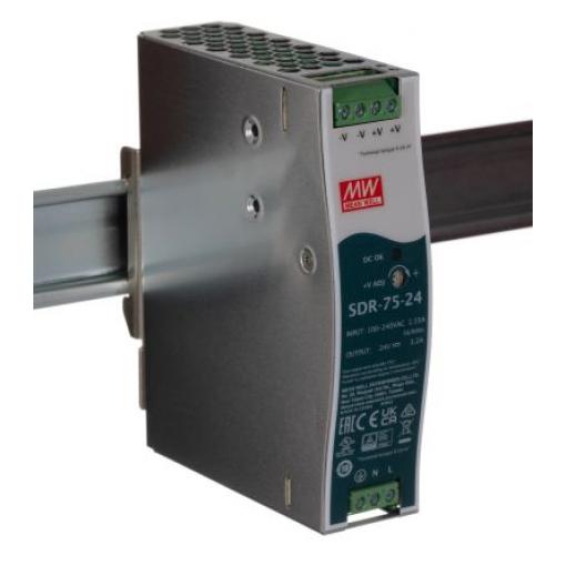 MEAN WELL Napájecí zdroj na lištu DIN SDR, počet výstupů: 1 Spínaný režim 264V ac 3.2 A St. 28V dc DC 75 W
