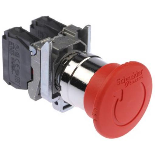 Schneider Electric Harmony Uvolnění kroucením Tlačítko nouzového vypínače Montáž do panelu 22 mm 2 NC IP66, IP67, IP69,