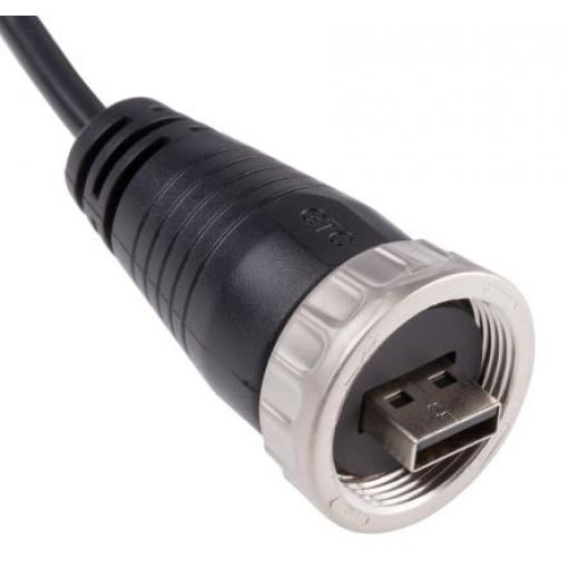 RS PRO Kabel USB Vnější, řada: GT211320, A: USB typu A, 2.1 m Vnější, Černá, B: USB typu A
