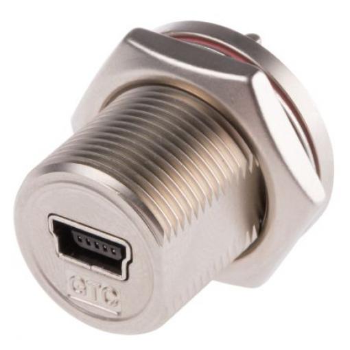 RS PRO Konektor USB, řada: GTC Sealed Vnitřní, počet portů: 1portový, orientace těla: Rovný Micro USB typ B, 100 V,