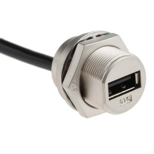 RS PRO Kabel USB Vnější, řada: GT116320, A: USB typu A, 225.5 mm Vnitřní, Černá, B: USB typu A