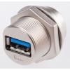 RS PRO Konektor USB, řada: GTC Sealed Vnitřní, počet portů: 1portový, orientace těla: Rovný USB typu A, 500 V, Panel USB