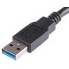 RS PRO Kabel USB do zásuvky IC Vnitřní, řada: GT218300, A: USB typu A, 225.5 mm Vnější, Černá, B: USB typu A