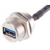 RS PRO Kabel USB do zásuvky IC Vnitřní, řada: GT218300, A: USB typu A, 225.5 mm Vnější, Černá, B: USB typu A
