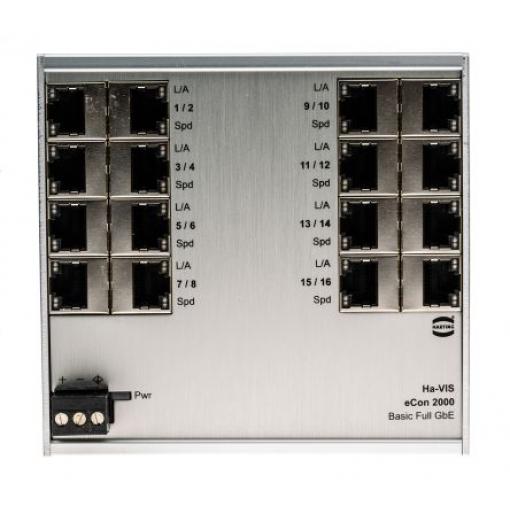 Ethernetový přepínač 16portový HARTING Neřízený