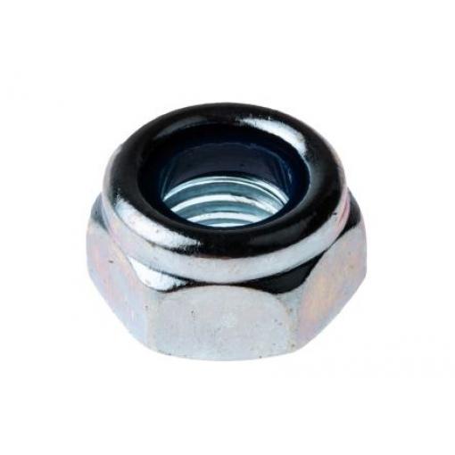 RS PRO Pojistná matice, šířka: 13 mm, Lesklý zinek, Ocel, Nylonová vložka, M8