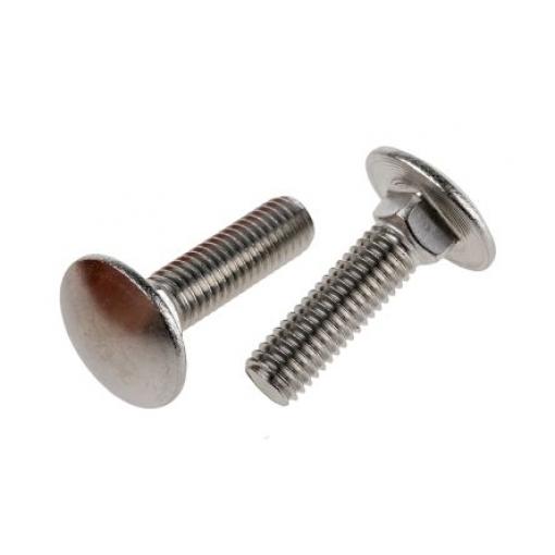 RS PRO Vratový šroub, Obyčejný, Nerezová ocel, Metrické, délka: 25 mm, délka: 25 mm