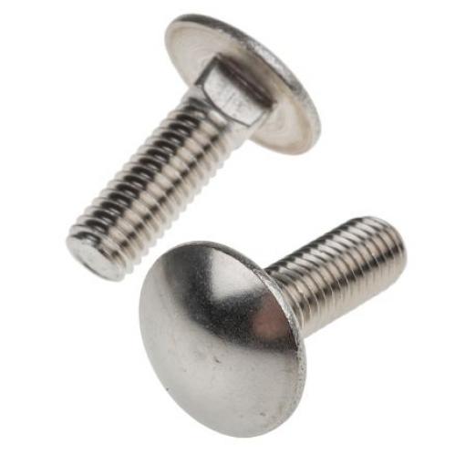 RS PRO Vratový šroub, Obyčejný, Nerezová ocel, Metrické, délka: 25 mm, délka: 25 mm