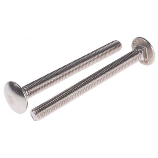 RS PRO Vratový šroub, Obyčejný, Nerezová ocel, Metrické, délka: 90 mm, délka: 90 mm